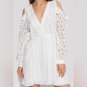 IRO Meila White Eyelet Dress Mini